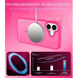 ivoler Coque Magnétique pour iPhone 17, Compatible avec MagSafe, [Protection Antichoc Militaire] Translucide Mat Arrière Étui de