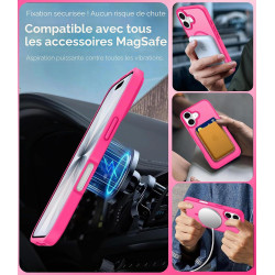 ivoler Coque Magnétique pour iPhone 17, Compatible avec MagSafe, [Protection Antichoc Militaire] Translucide Mat Arrière Étui de