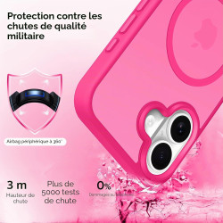 ivoler Coque Magnétique pour iPhone 17, Compatible avec MagSafe, [Protection Antichoc Militaire] Translucide Mat Arrière Étui de