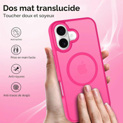 ivoler Coque Magnétique pour iPhone 17, Compatible avec MagSafe, [Protection Antichoc Militaire] Translucide Mat Arrière Étui de