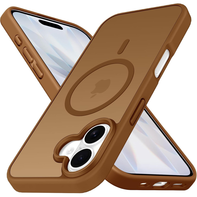 ivoler Coque Magnétique pour iPhone 17, Compatible avec MagSafe, [Protection Antichoc Militaire] Translucide Mat Arrière Étui de