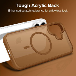 ivoler Coque Magnétique pour iPhone 17, Compatible avec MagSafe, [Protection Antichoc Militaire] Translucide Mat Arrière Étui de
