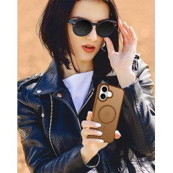 ivoler Coque Magnétique pour iPhone 17, Compatible avec MagSafe, [Protection Antichoc Militaire] Translucide Mat Arrière Étui de
