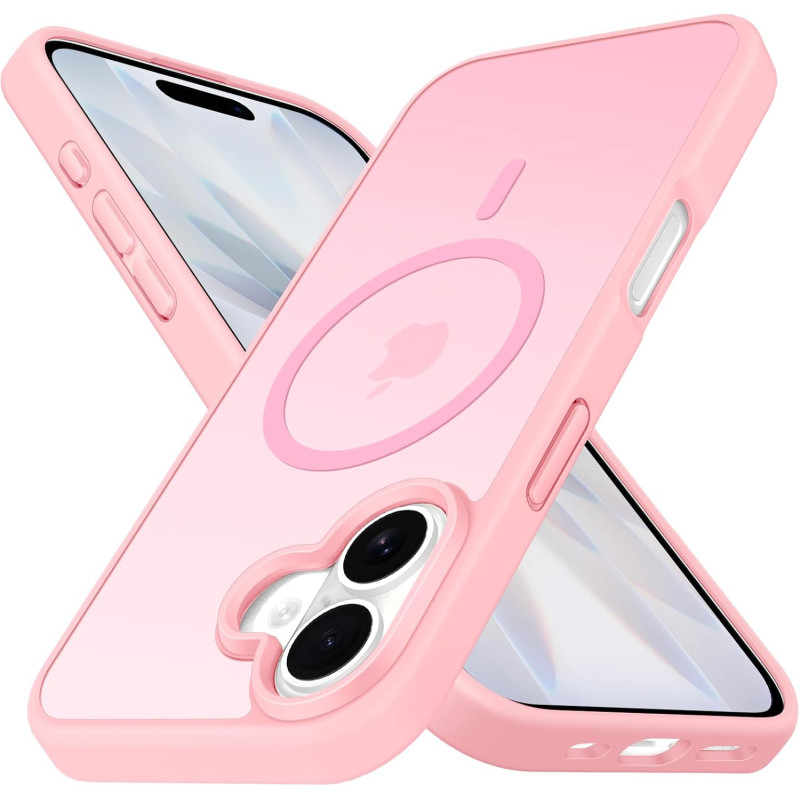 ivoler Coque Magnétique pour iPhone 17, Compatible avec MagSafe, [Protection Antichoc Militaire] Translucide Mat Arrière Étui de