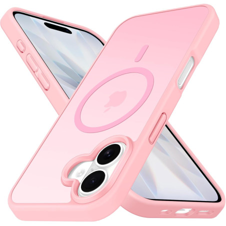 ivoler Coque Magnétique pour iPhone 17, Compatible avec MagSafe, [Protection Antichoc Militaire] Translucide Mat Arrière Étui de