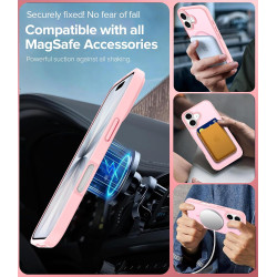 ivoler Coque Magnétique pour iPhone 17, Compatible avec MagSafe, [Protection Antichoc Militaire] Translucide Mat Arrière Étui de