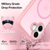 ivoler Coque Magnétique pour iPhone 17, Compatible avec MagSafe, [Protection Antichoc Militaire] Translucide Mat Arrière Étui de