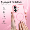 ivoler Coque Magnétique pour iPhone 17, Compatible avec MagSafe, [Protection Antichoc Militaire] Translucide Mat Arrière Étui de