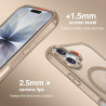 ivoler Coque Magnétique pour iPhone 17, Compatible avec MagSafe, [Protection Antichoc Militaire] Translucide Mat Arrière Étui de