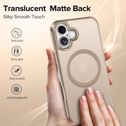 ivoler Coque Magnétique pour iPhone 17, Compatible avec MagSafe, [Protection Antichoc Militaire] Translucide Mat Arrière Étui de