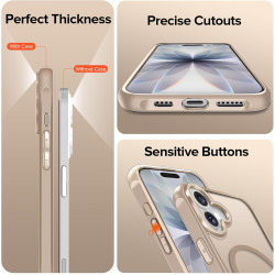 ivoler Coque Magnétique pour iPhone 17, Compatible avec MagSafe, [Protection Antichoc Militaire] Translucide Mat Arrière Étui de