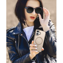 ivoler Coque Magnétique pour iPhone 17, Compatible avec MagSafe, [Protection Antichoc Militaire] Translucide Mat Arrière Étui de