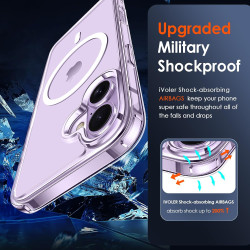 ivoler Coque Magnétique pour iPhone 17, Compatible avec MagSafe, [Protection Antichoc Militaire] HD Clair Étui de Téléphone Dos 