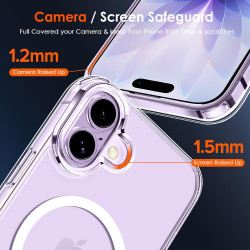 ivoler Coque Magnétique pour iPhone 17, Compatible avec MagSafe, [Protection Antichoc Militaire] HD Clair Étui de Téléphone Dos 