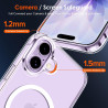 ivoler Coque Magnétique pour iPhone 17, Compatible avec MagSafe, [Protection Antichoc Militaire] HD Clair Étui de Téléphone Dos 