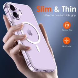 ivoler Coque Magnétique pour iPhone 17, Compatible avec MagSafe, [Protection Antichoc Militaire] HD Clair Étui de Téléphone Dos 