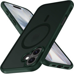 ivoler Coque Magnétique pour iPhone 17, Compatible avec MagSafe, [Protection Antichoc Militaire] Translucide Mat Arrière Étui de