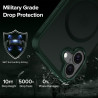 ivoler Coque Magnétique pour iPhone 17, Compatible avec MagSafe, [Protection Antichoc Militaire] Translucide Mat Arrière Étui de