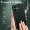 ivoler Coque Magnétique pour iPhone 17, Compatible avec MagSafe, [Protection Antichoc Militaire] Translucide Mat Arrière Étui de