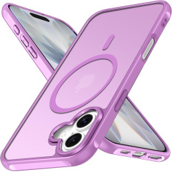 ivoler Coque Magnétique pour iPhone 17, Compatible avec MagSafe, [Protection Antichoc Militaire] Translucide Mat Arrière Étui de