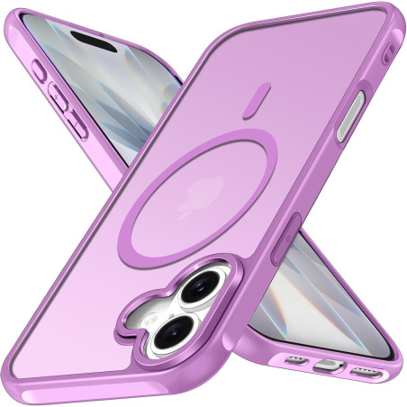ivoler Coque Magnétique pour iPhone 17, Compatible avec MagSafe, [Protection Antichoc Militaire] Translucide Mat Arrière Étui de