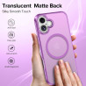 ivoler Coque Magnétique pour iPhone 17, Compatible avec MagSafe, [Protection Antichoc Militaire] Translucide Mat Arrière Étui de