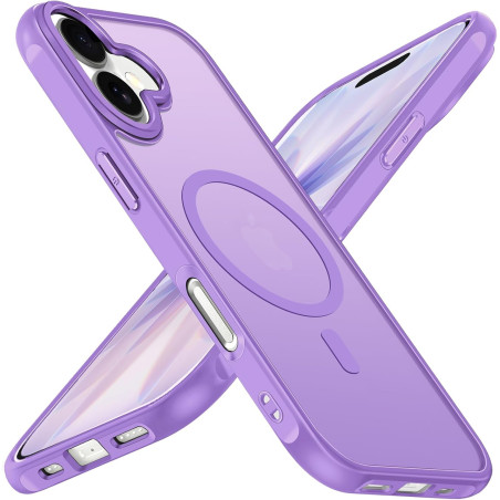 ivoler Coque Magnétique pour iPhone 17, Compatible avec MagSafe, Translucide Mat Arrière Étui de Protection en Silicone Liquide 