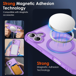 ivoler Coque Magnétique pour iPhone 17, Compatible avec MagSafe, Translucide Mat Arrière Étui de Protection en Silicone Liquide 