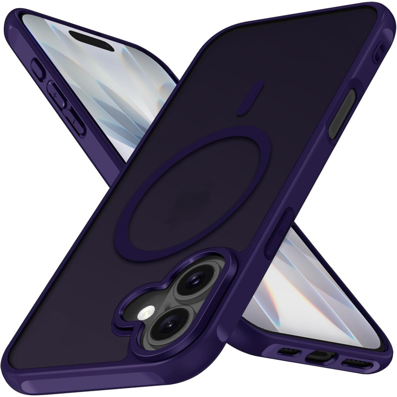 ivoler Coque Magnétique pour iPhone 17, Compatible avec MagSafe, [Protection Antichoc Militaire] Translucide Mat Arrière Étui de