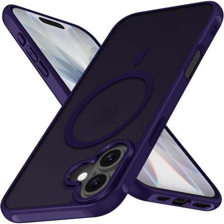 ivoler Coque Magnétique pour iPhone 17, Compatible avec MagSafe, [Protection Antichoc Militaire] Translucide Mat Arrière Étui de