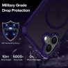 ivoler Coque Magnétique pour iPhone 17, Compatible avec MagSafe, [Protection Antichoc Militaire] Translucide Mat Arrière Étui de