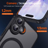 ivoler Coque Magnétique pour iPhone 17, Compatible avec MagSafe, Translucide Mat Arrière Étui de Protection en Silicone Liquide 