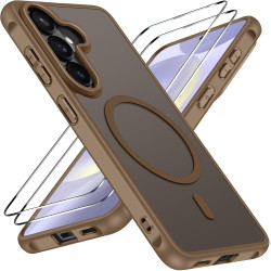 ivoler Coque Magnétique pour Samsung Galaxy S26+/S26 Plus 5G avec 2 Pièces Verre Trempé, Compatible avec MagSafe, Translucide Ma