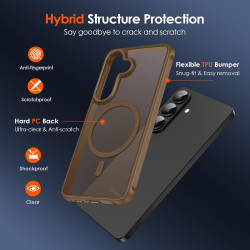 ivoler Coque Magnétique pour Samsung Galaxy S26+/S26 Plus 5G avec 2 Pièces Verre Trempé, Compatible avec MagSafe, Translucide Ma