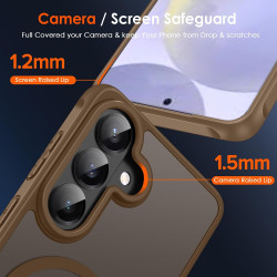 ivoler Coque Magnétique pour Samsung Galaxy S26+/S26 Plus 5G avec 2 Pièces Verre Trempé, Compatible avec MagSafe, Translucide Ma