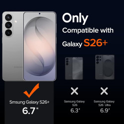 ivoler Coque Magnétique pour Samsung Galaxy S26+ / S26 Plus 5G avec 2 Pièces Verre Trempé, Compatible avec MagSafe, Translucide 