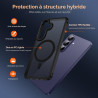 ivoler Coque Magnétique pour Samsung Galaxy S26+ / S26 Plus 5G avec 2 Pièces Verre Trempé, Compatible avec MagSafe, Translucide 
