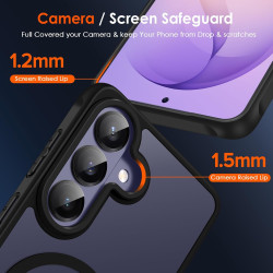 ivoler Coque Magnétique pour Samsung Galaxy S26+ / S26 Plus 5G avec 2 Pièces Verre Trempé, Compatible avec MagSafe, Translucide 