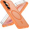 Ivoler coque magnétique pour samsung galaxy s26+ / s26 plus 5g avec 2 pièces verre trempé, compatible avec magsafe, translucide 