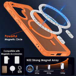 Ivoler coque magnétique pour samsung galaxy s26+ / s26 plus 5g avec 2 pièces verre trempé, compatible avec magsafe, translucide 