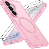 ivoler Coque Magnétique pour Samsung Galaxy S26+ / S26 Plus 5G avec 2 Pièces Verre Trempé, Compatible avec MagSafe, Translucide 