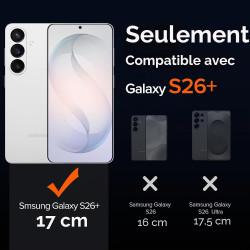 ivoler Coque Magnétique pour Samsung Galaxy S26+ / S26 Plus 5G avec 2 Pièces Verre Trempé, Compatible avec MagSafe, Translucide 