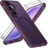 ivoler Coque Magnétique pour Samsung Galaxy S26+ / S26 Plus 5G avec 2 Pièces Verre Trempé, Compatible avec MagSafe, Translucide 