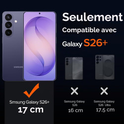 ivoler Coque Magnétique pour Samsung Galaxy S26+ / S26 Plus 5G avec 2 Pièces Verre Trempé, Compatible avec MagSafe, Translucide 