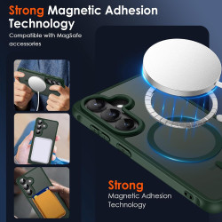 ivoler Coque Magnétique pour Samsung Galaxy S26+ / S26 Plus 5G avec 2 Pièces Verre Trempé, Compatible avec MagSafe, Translucide 