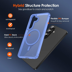 ivoler Coque Magnétique pour Samsung Galaxy S26+ / S26 Plus 5G avec 2 Pièces Verre Trempé, Compatible avec MagSafe, Translucide 