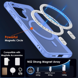 ivoler Coque Magnétique pour Samsung Galaxy S26+ / S26 Plus 5G avec 2 Pièces Verre Trempé, Compatible avec MagSafe, Translucide 