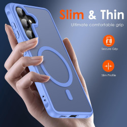ivoler Coque Magnétique pour Samsung Galaxy S26+ / S26 Plus 5G avec 2 Pièces Verre Trempé, Compatible avec MagSafe, Translucide 