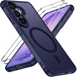 ivoler Coque Magnétique pour Samsung Galaxy S26+ / S26 Plus 5G avec 2 Pièces Verre Trempé, Compatible avec MagSafe, Translucide 