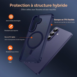 ivoler Coque Magnétique pour Samsung Galaxy S26+ / S26 Plus 5G avec 2 Pièces Verre Trempé, Compatible avec MagSafe, Translucide 
